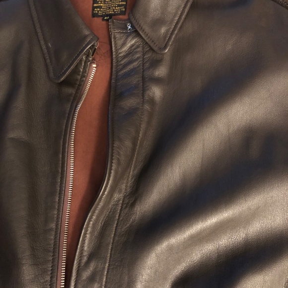 US Authentic Goatskin A2 Leather Jacket (US Army Air Force) - Picture 9 of 10